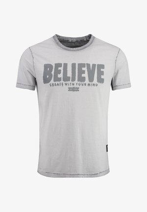 Key Largo CREATE ROUND - Print T-shirt - titanium grey