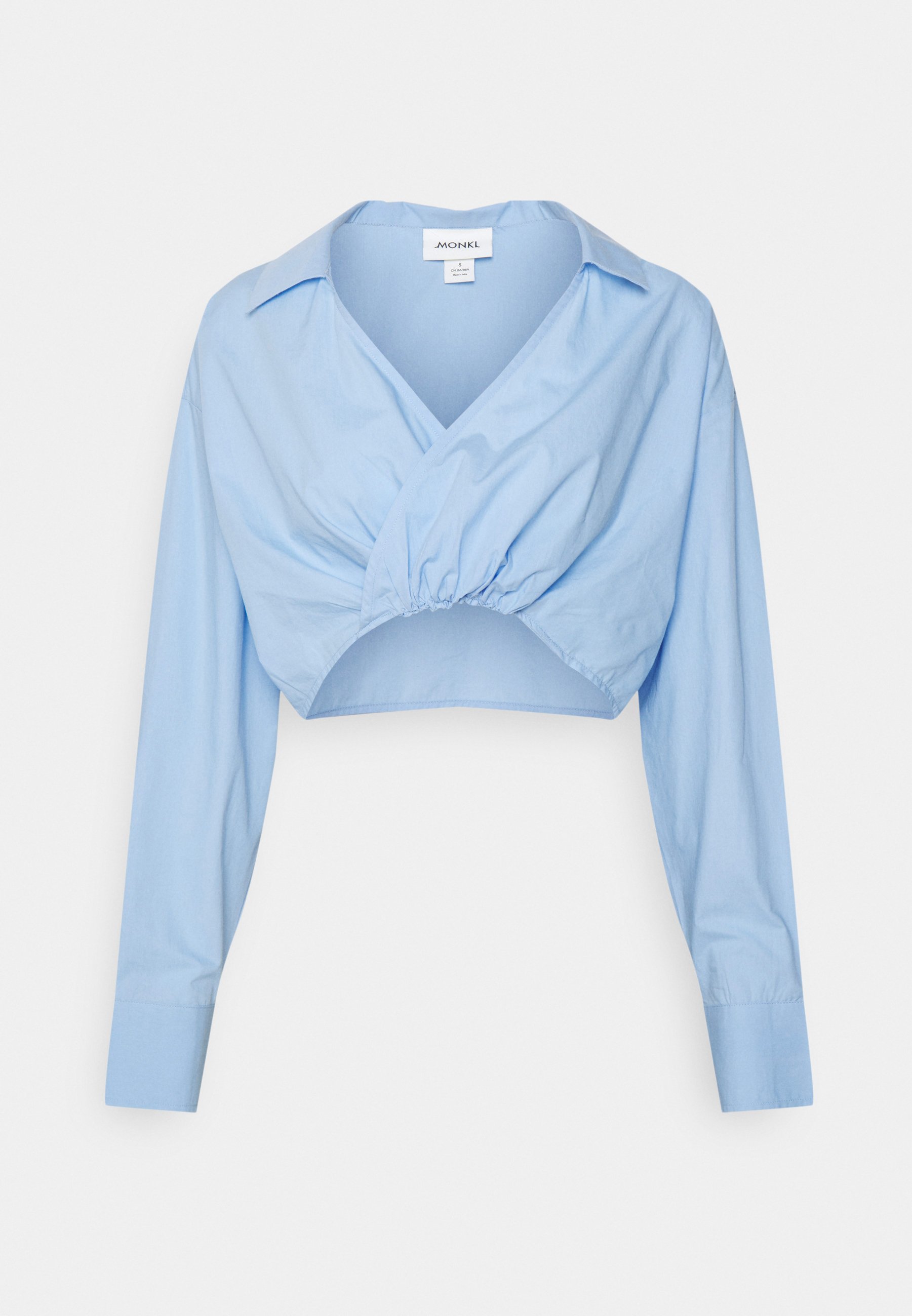 solid blue blouse