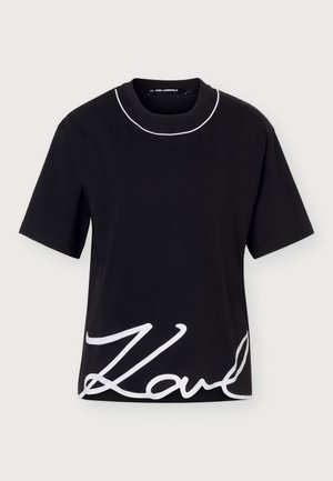 KARL LAGERFELD, EXCLUSIVE SIGNATURE - Тениска с щампа - black