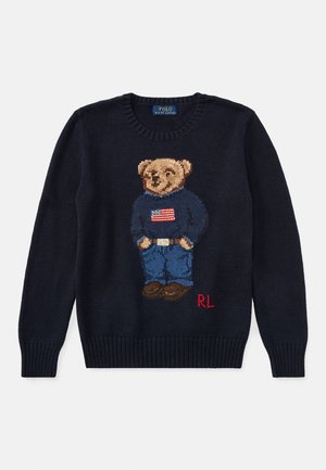 POLO BEAR COTTON SWEATER 8-20Y UNISEX - Striktrøje - navy