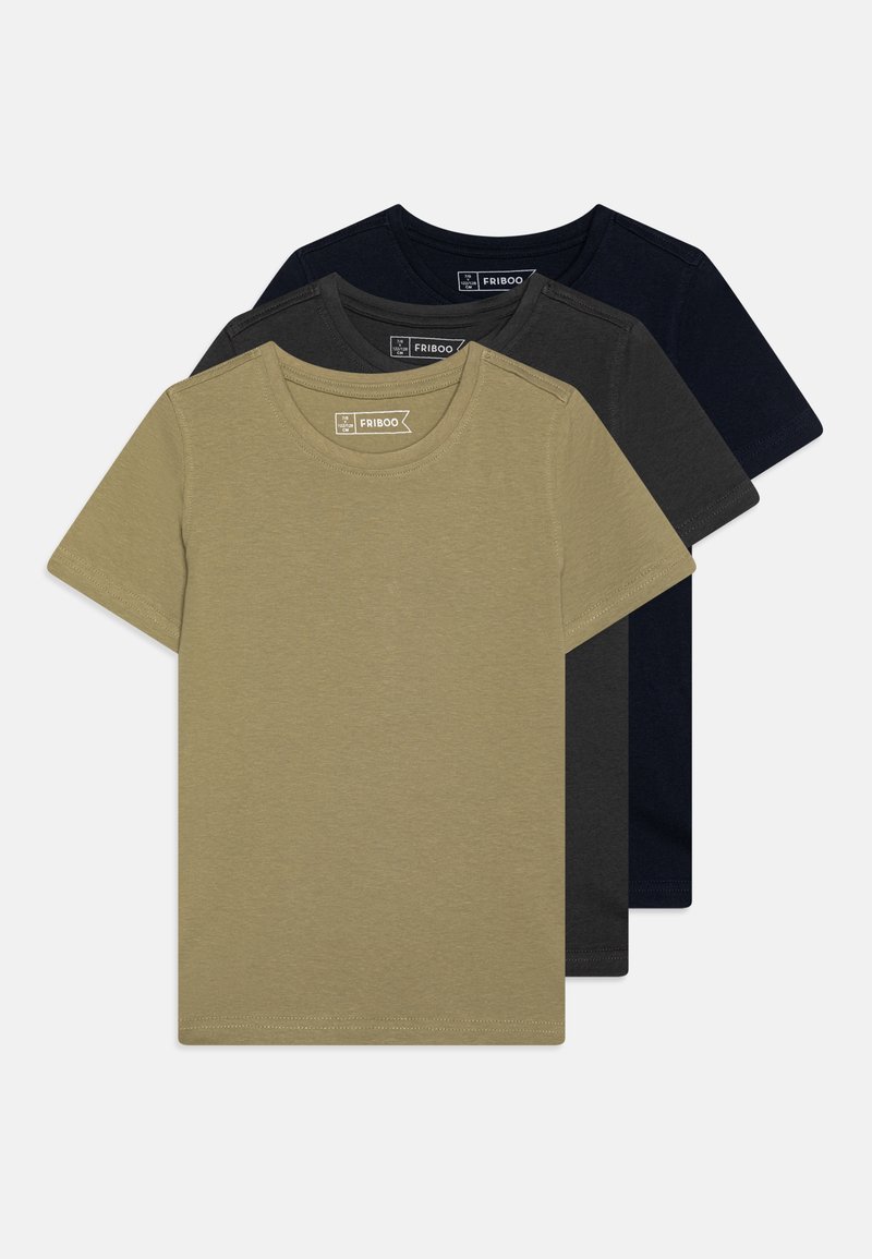 Friboo - UNISEX 3 PACK - T-Shirt basic - olive/black/dark blue, Vergrößern