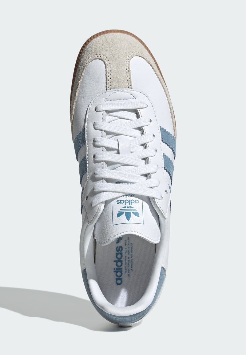 adidas Originals SAMBA - Trainers - cloud white alumina ash blue/off-white  - Zalando