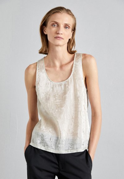 Filippa K CRINKLED TANK - Μπλούζα - white