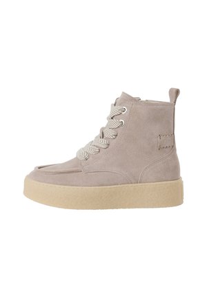 Tamaris, STIEFELETTE - Platform ankle boots - light taupe