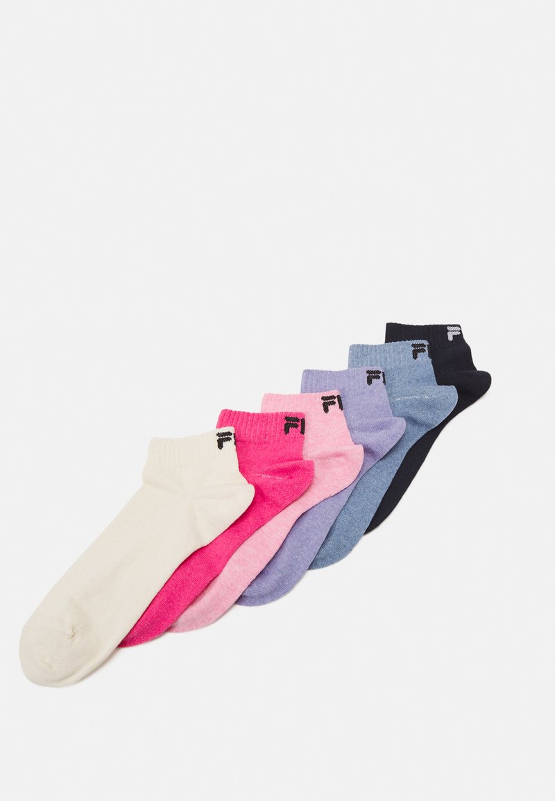 Fila QUARTER SOCKS UNISEX 6 PACK - Čarape - dark navy/sky blue/violet/candy/dron/ecru