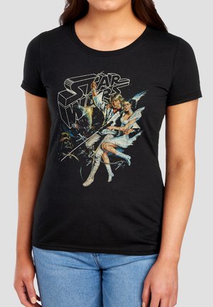 Star Wars, STAR WARS LUKE AND LEIA VINTAGE - Print T-shirt - black