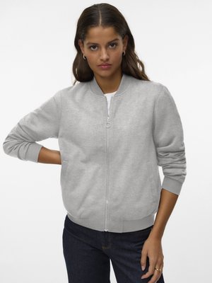Vero Moda VMKIMIKO - Sweater met rits - light grey melange