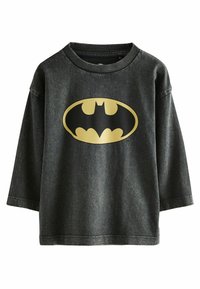 Next REGULAR FIT - BATMAN LONG SLEEVE - T-shirt print - black washed