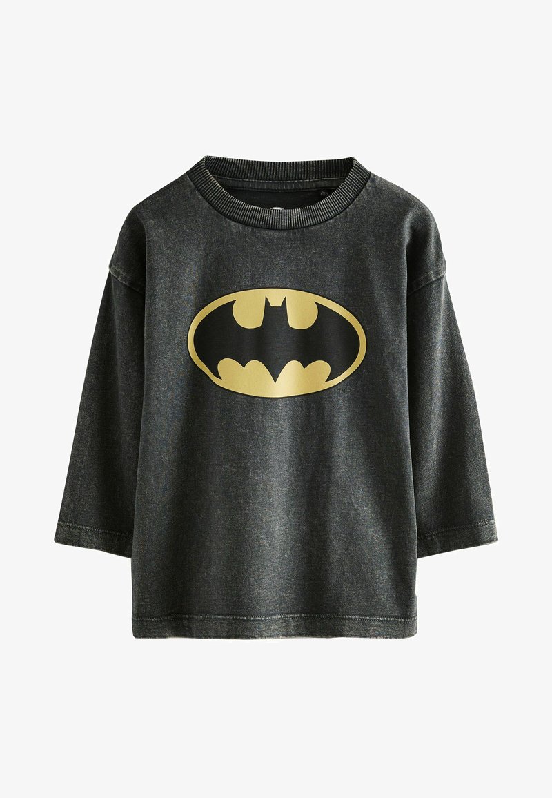 Next REGULAR FIT - BATMAN LONG SLEEVE - Camiseta estampada - black washed