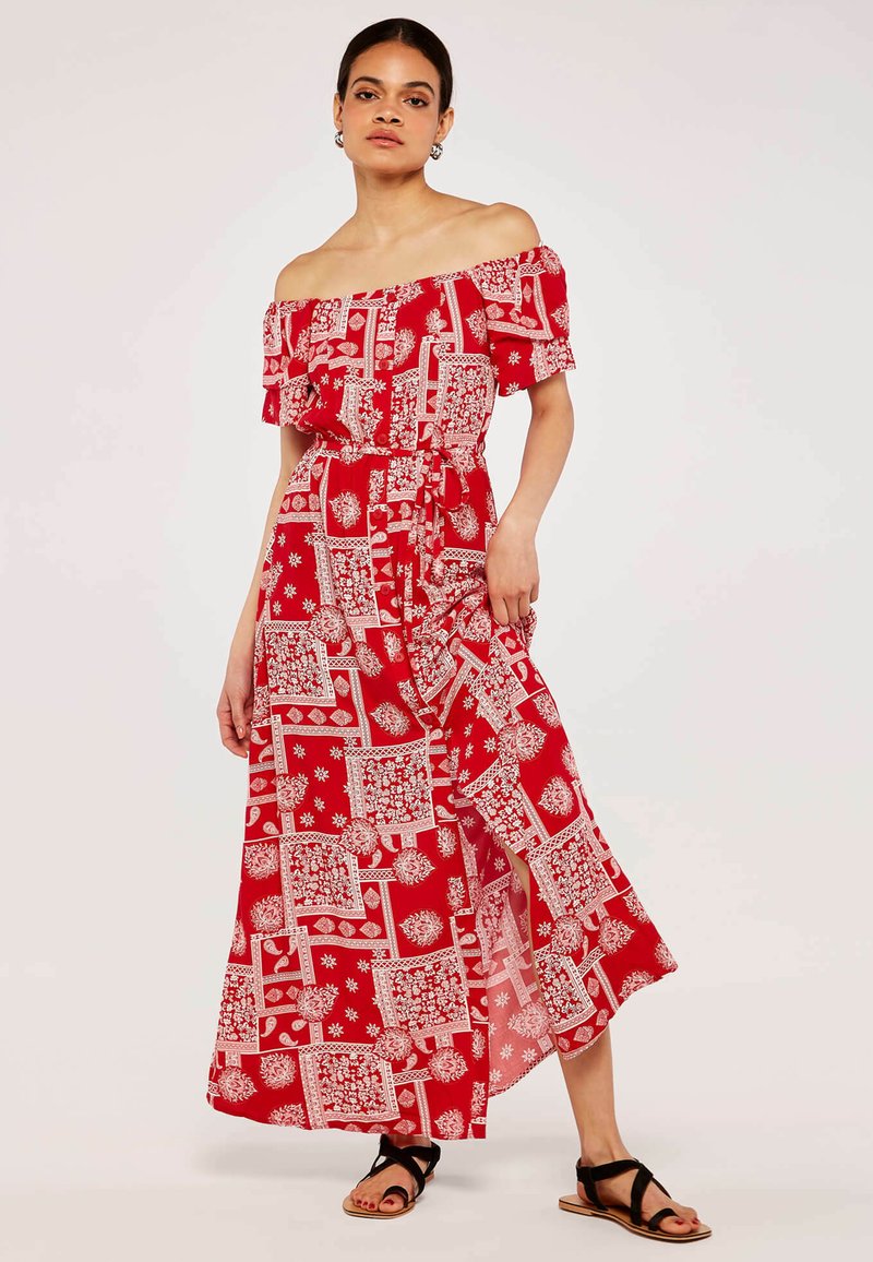 Apricot PATCHWORK BARDOT Maxijurk red/rood Zalando.nl