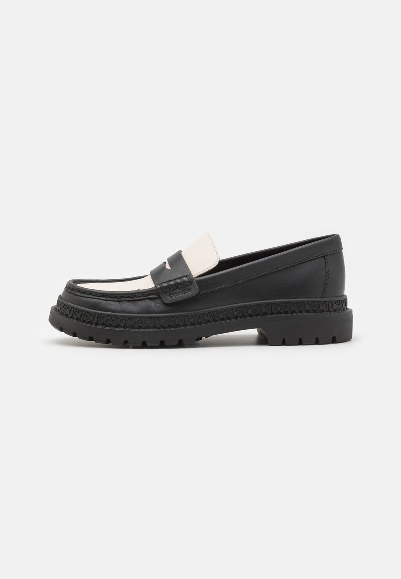 COACH COOPER LOAFER - Smart slip-ons - black/chalk/off-white - Zalando ...