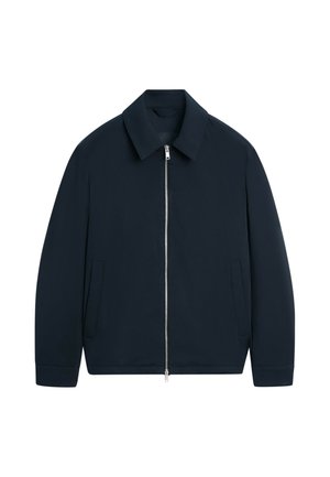 Massimo Dutti, LIGHTWEIGHT JACKET WITH COLLAR DETAIL - Giacca da mezza stagione - mottled dark blue