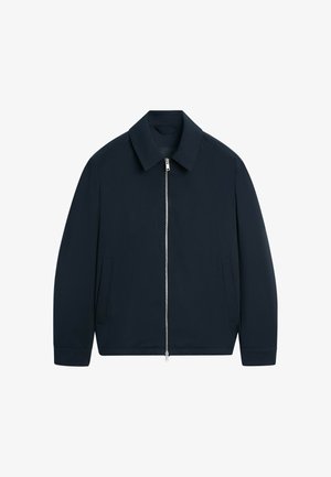 Massimo Dutti, LIGHTWEIGHT JACKET WITH COLLAR DETAIL - Giacca da mezza stagione - mottled dark blue