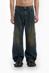 FAVELA DOUBLE LAYER - Løst sittende jeans - dark blue