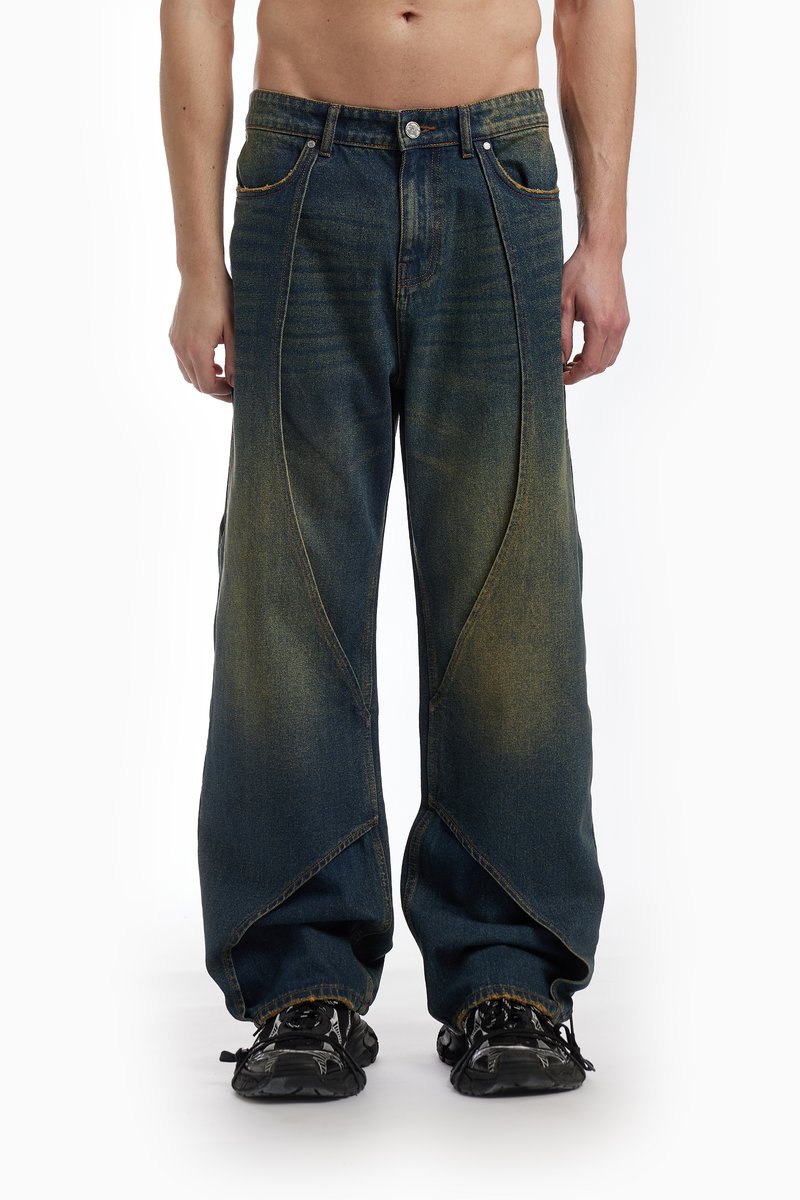FAVELA DOUBLE LAYER - Løst sittende jeans - dark blue