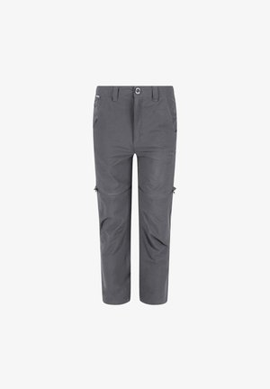 Pantalons convertibles zippés légers et gris avec poches et ourlets ajustables. Fabriqués à partir d'un tissu durable et respirant. Lavable en machine.