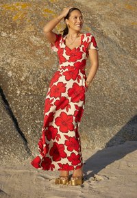Myleene Klass FLORAL  CUT-OUT BACK  - REGULAR FIT - Maxikleid - red