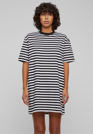 STRIPED - Jersey dress - white black