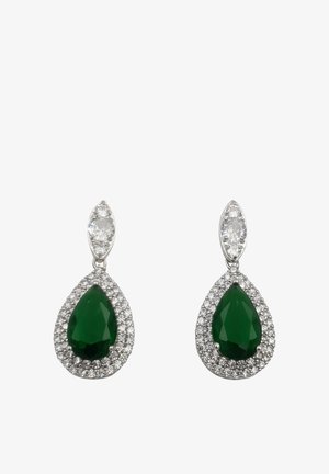 HEBE JEWELS, PARTY & WEDDING - Boucles d'oreilles - grün weiss silver-coloured