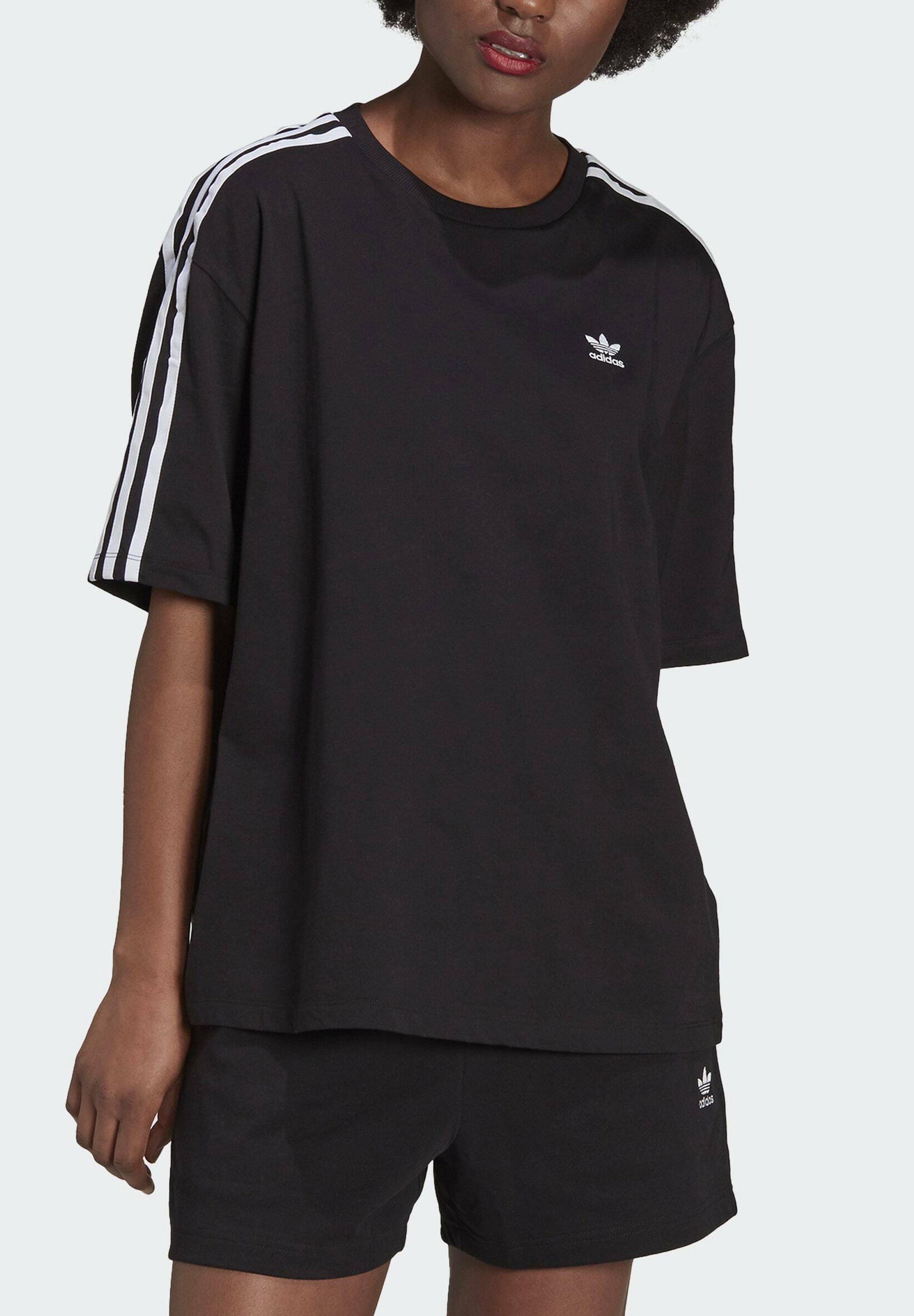 adidas Originals Print T-shirt - black - (Pre-owned) - Zalando