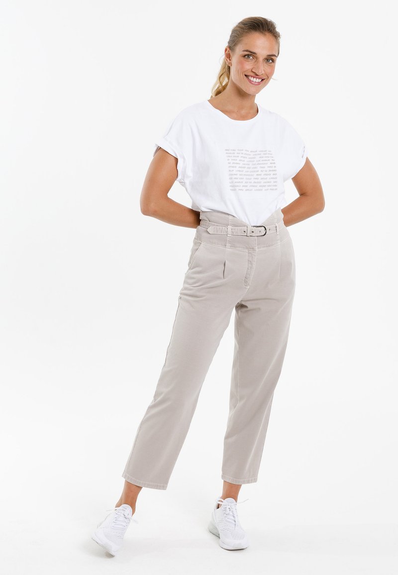 Damen T-Shirts | Marc Aurel MIT LUREX STICKEREI T-Shirt print white varied/weiß - ZY01091 Damen T-Shirts | Marc Aurel MIT LUREX STICKEREI T-Shirt print white varied/weiß - ZY01091