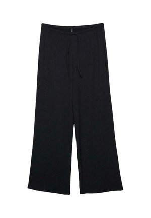 Stradivarius, FLOWING CREASED-EFFECT TROUSERS - Stoffhose - black