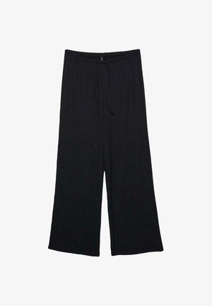 Stradivarius, FLOWING CREASED-EFFECT TROUSERS - Stoffhose - black