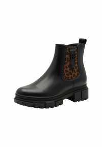s.Oliver Stivaletti con plateau - black leopard