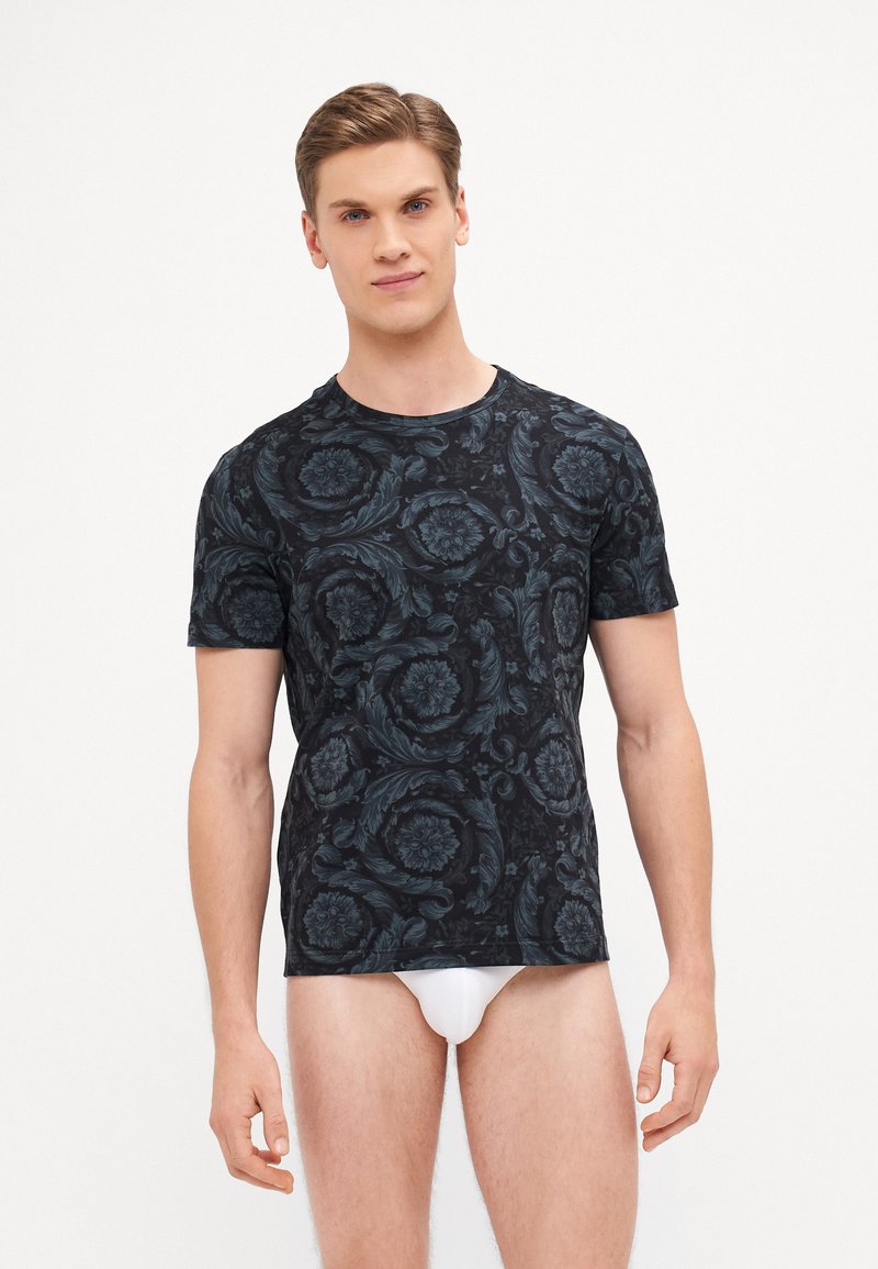 Versace - UNDERWEAR BAROCCO ALL OVER NEW LOGO - Caraco - schwarz/grau, Agrandir