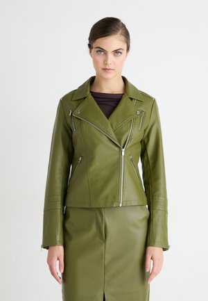 ONLGEMMA BIKER  - Imitert skinnjakke - winter moss