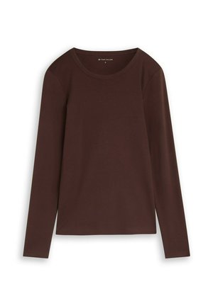 TOM TAILOR, Long sleeved top - java dark brown