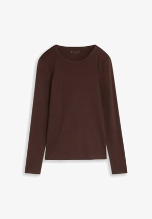 TOM TAILOR, Langarmshirt - java dark brown