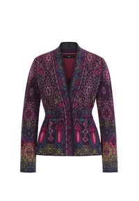 JACQUARD, ORNEMENT - Lehká bunda - plum