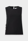VIPRISILLA O-NECK S/L TIE TOP/VOL/R - Pluus - black beauty