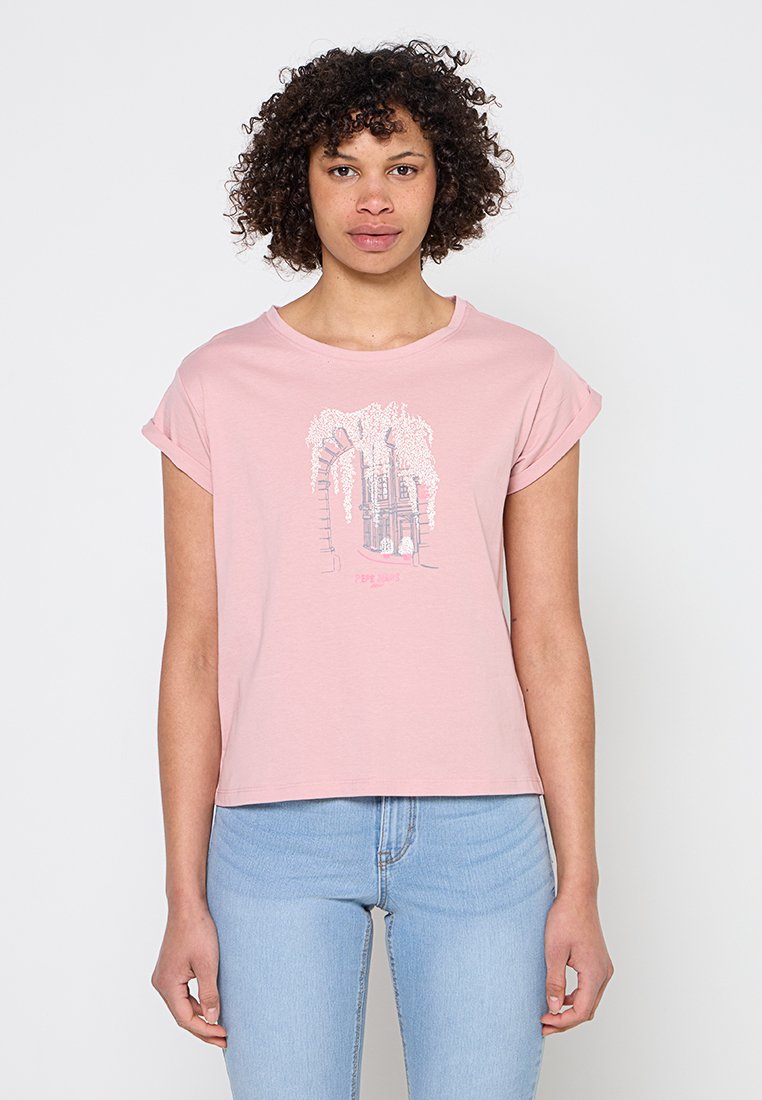 Pepe Jeans T-shirt print roze