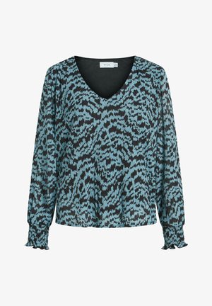 VIMENA V-NECK - Blouse - black flower