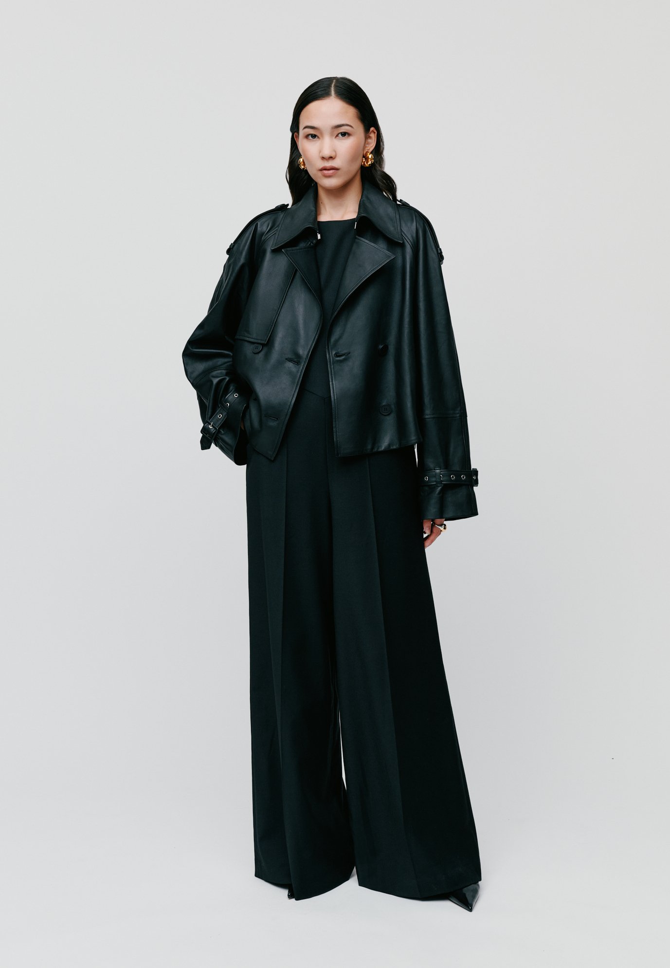 IVY OAK IOLUNA TRENCH - Leather jacket - schwarz/black - Zalando