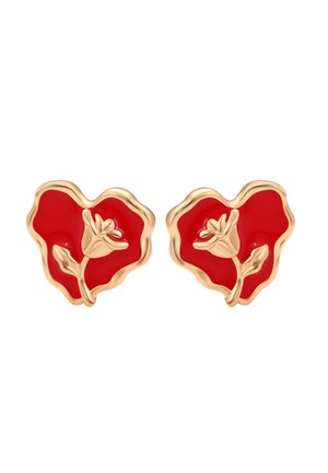 Cercei - rose gold-coloured red