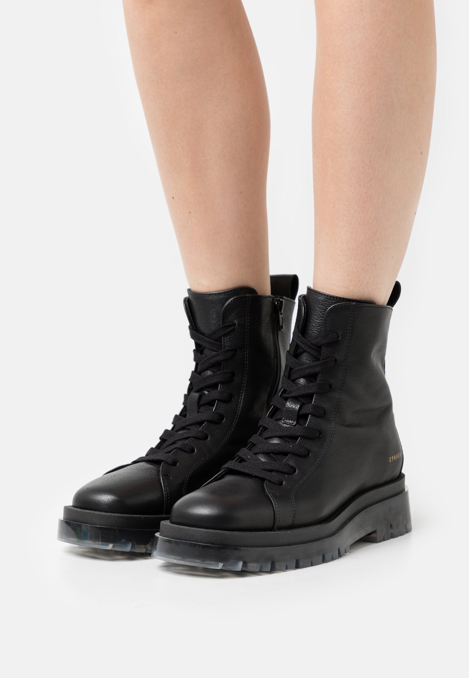 black clear boots