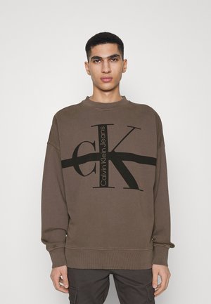 WASHED CREW NECK UNISEX - Sportinis megztinis - mocha brown