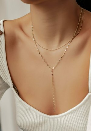 LAYER FLATTENED ROLO  - Necklace - goldfarben