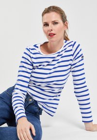 Armor lux CROZON MARINIÈRE - Langærmet T-shirt - blanc/etoile