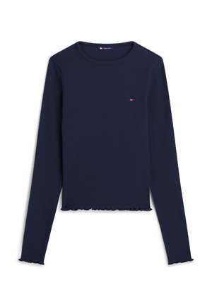 Tommy Jeans, LETTUCE EDGE - T-shirt à manches longues - dark night navy