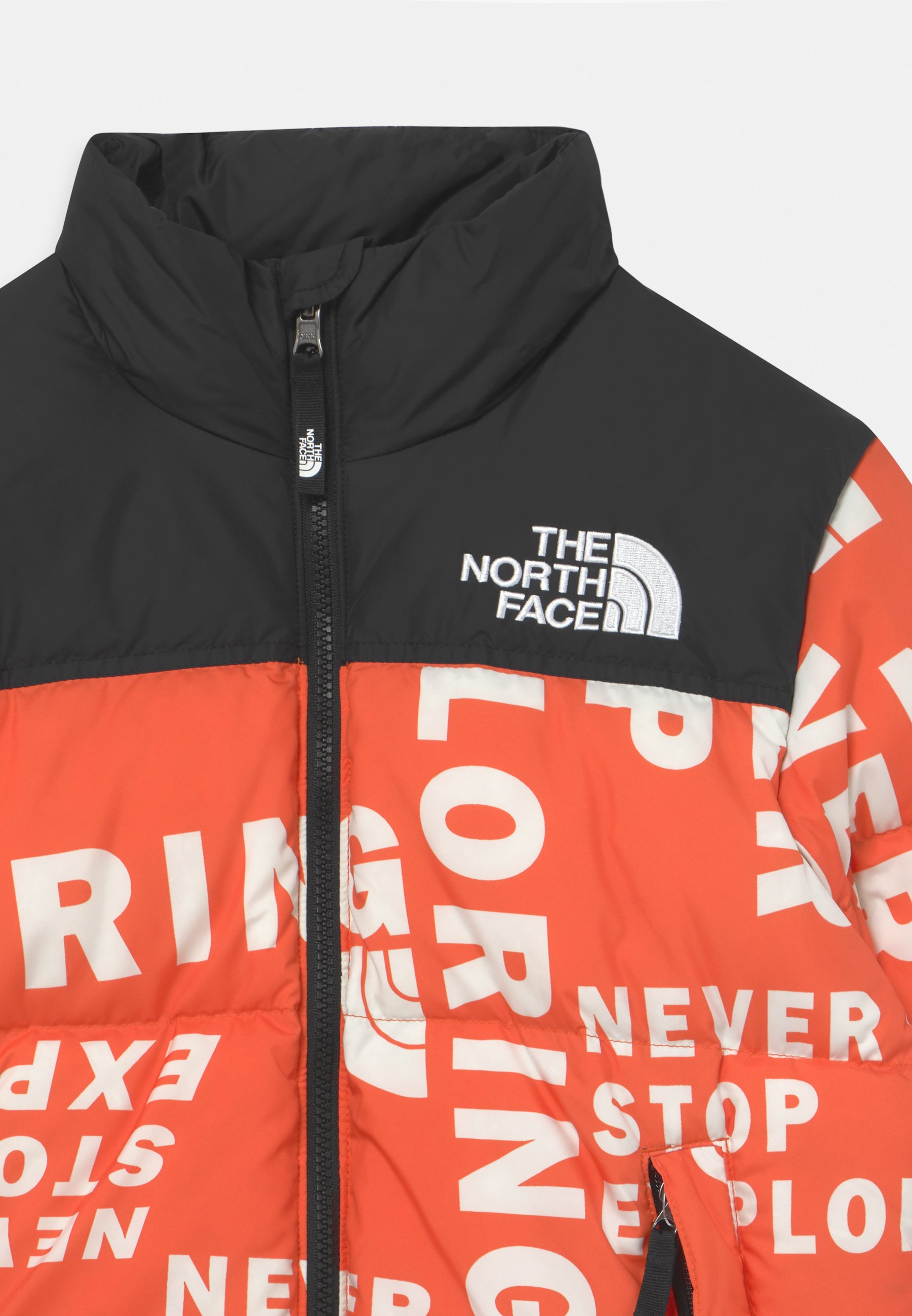 north face coat orange