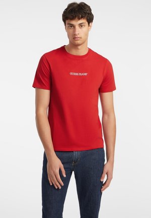 GJ SS CN LOGO EMBRO TEE - Apdrukāts T-krekls - rot