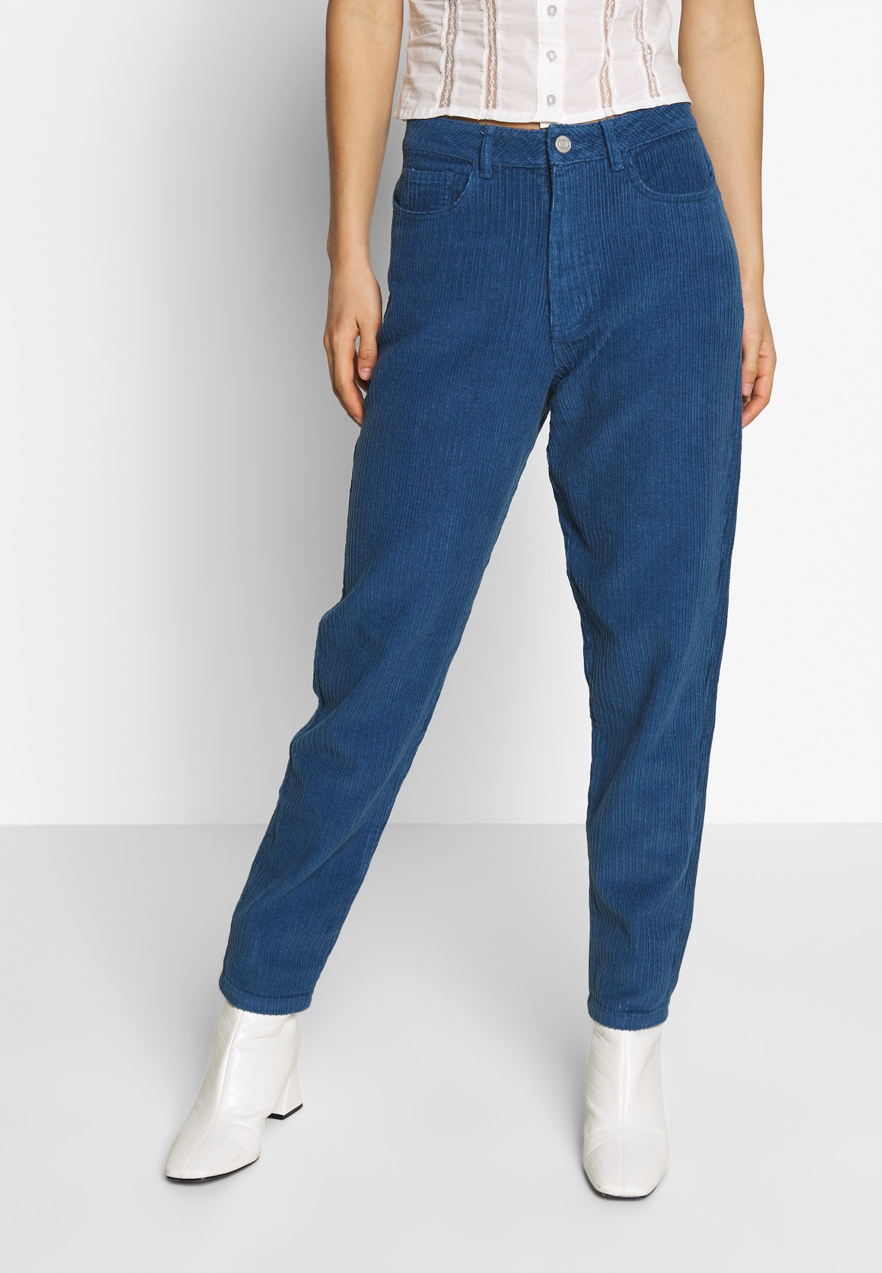 Missguided RIOT HIGH RISE JUMBO MOM JEAN PETROL Bukse Missguided RIOT HIGH RISE JUMBO MOM JEAN PETROL - Bukse - blue