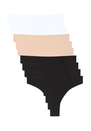 PACK 10 BRASILIANA  UNITA - Perizoma - 4x Black, 3x White, 3x Nude