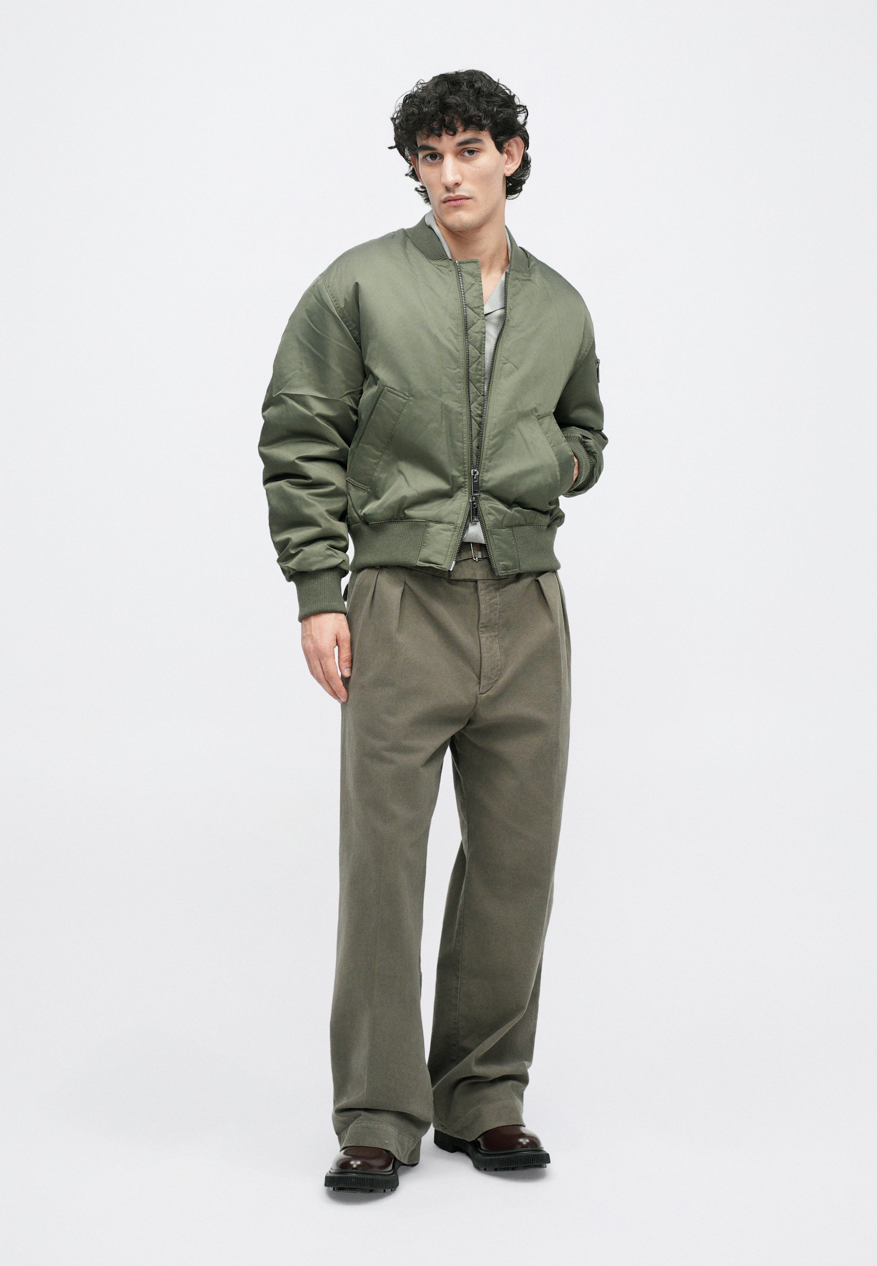 OFFICINE GENERALE JAVIER - Bomber Jacket - aventurine green/dark