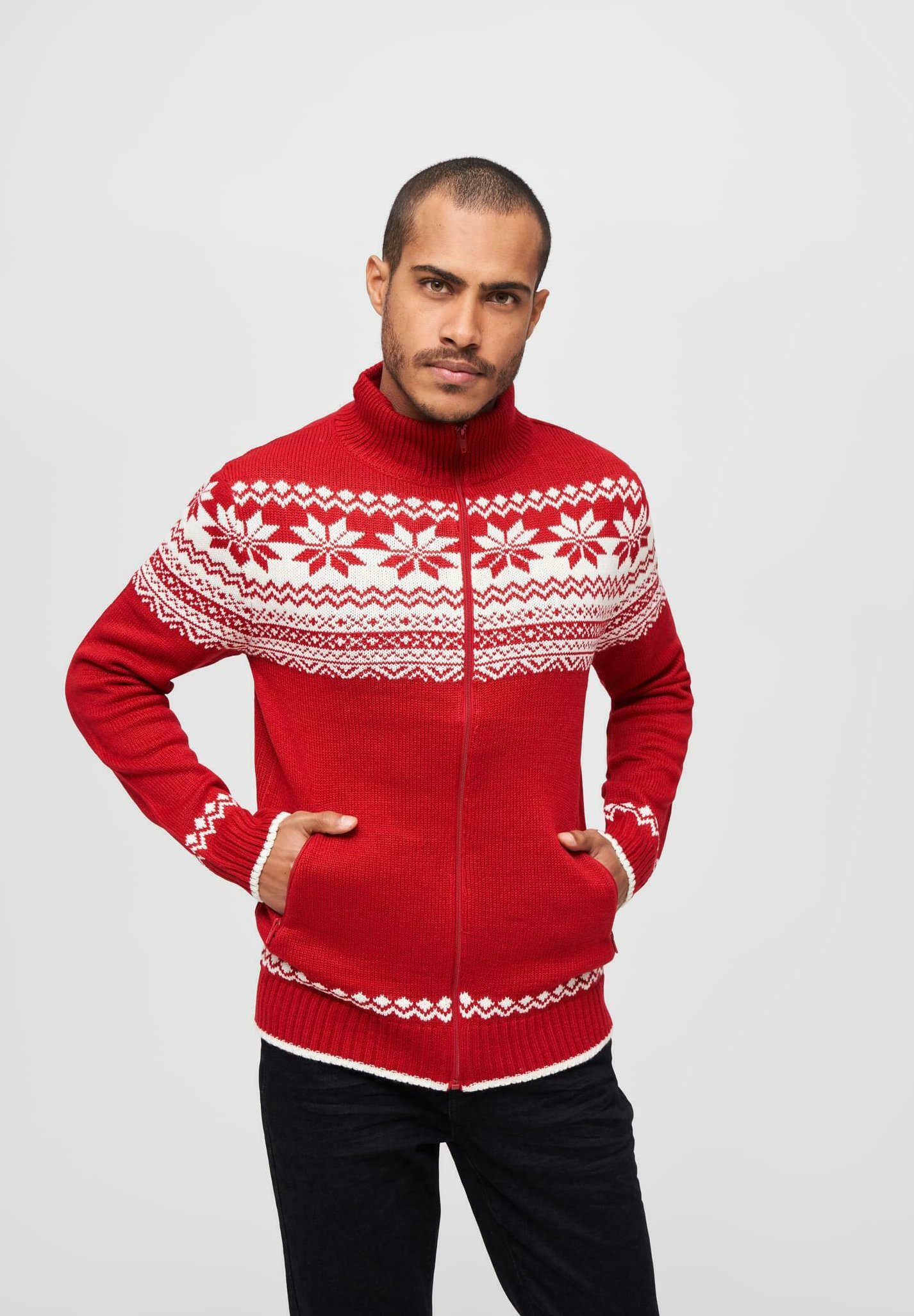 Brandit Maglione Cardigan Norweger - bianco Brandit Maglione Cardigan Norweger - bianco