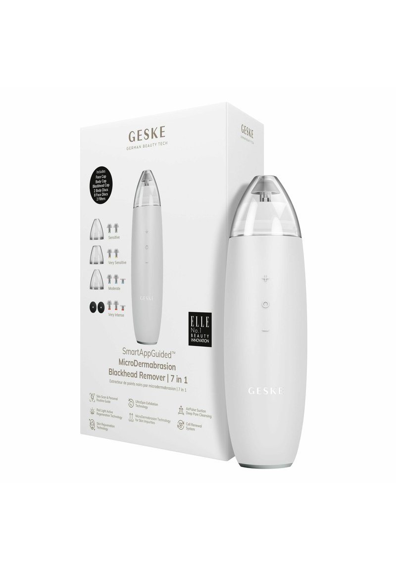 GESKE - MICRODERMABRASION BLACKHEAD REMOVER | 7 IN 1 - Huidverzorgingstool - white, Vergroten